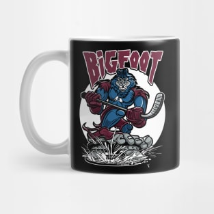 Bigfoot Hockey Player Mascot Mug